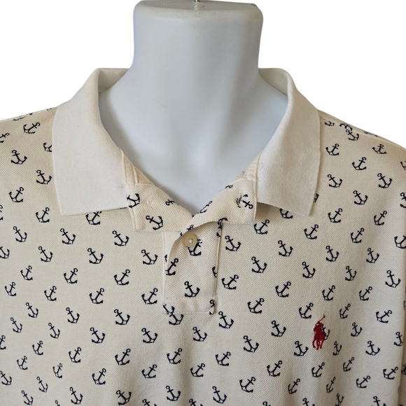 Ralph Lauren Cream Polo with Anchor Design - Picture 4 of 9